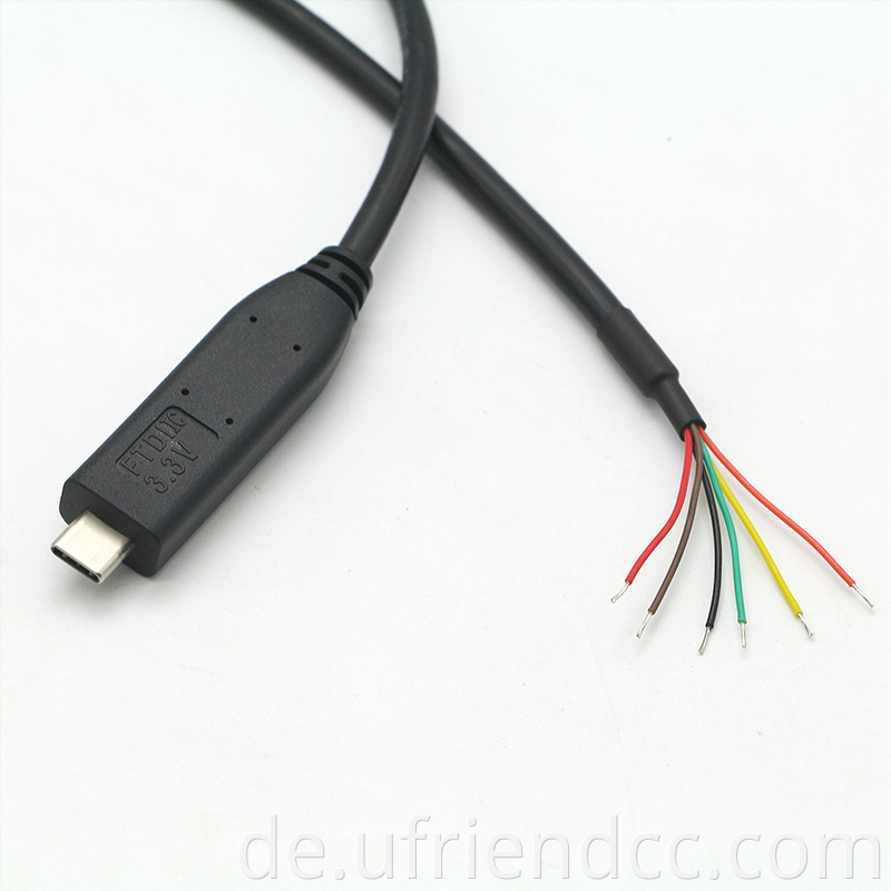 Benutzerdefinierte Chip PL232RL RS232 USB Typ C zu Dupont FTDI -Kabel für die Laptop -Verbindung